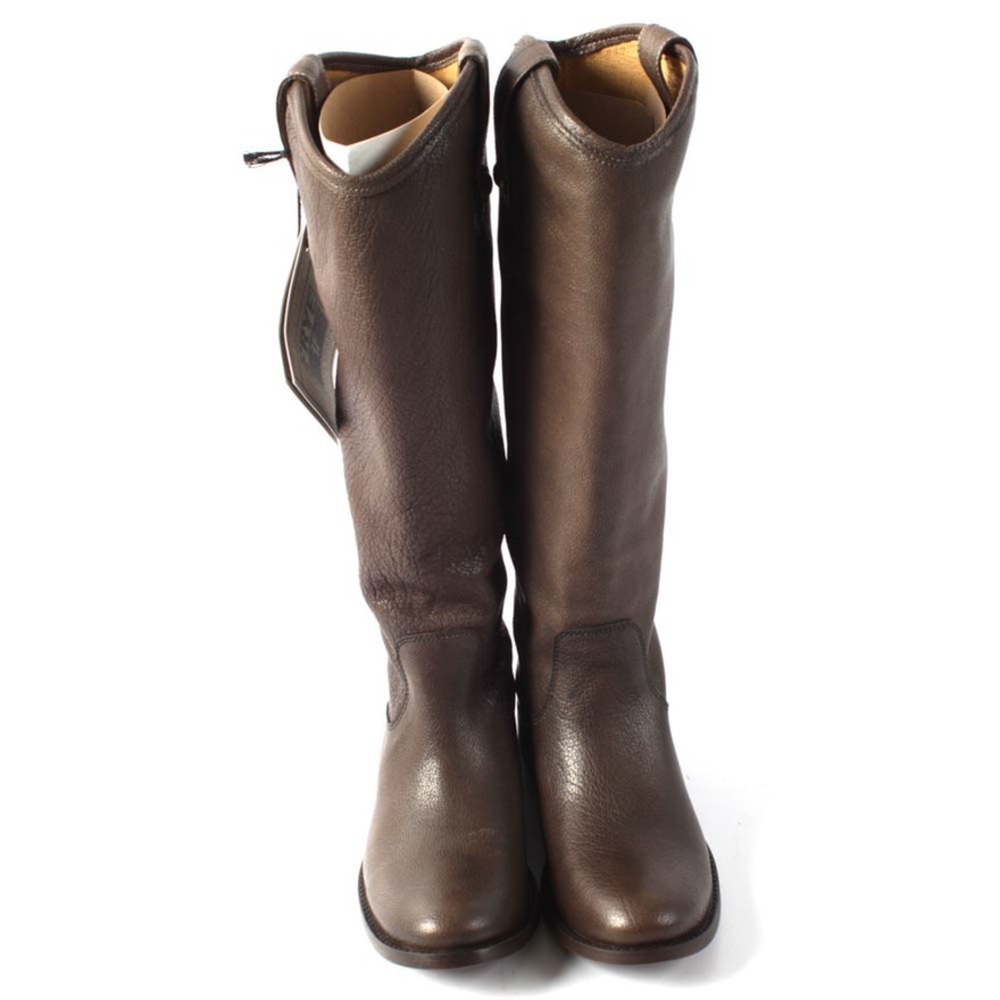 Frye Melissa Button Grey Leather Boots